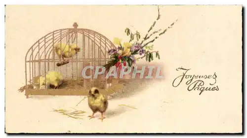 Cartes postales Joueuses Paques Easter Poussin
