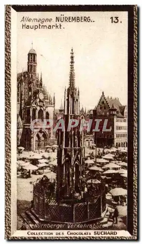 Cartes postales Allemagne Nuremberg Hauptmarkt Collection Des Chocolats suchard