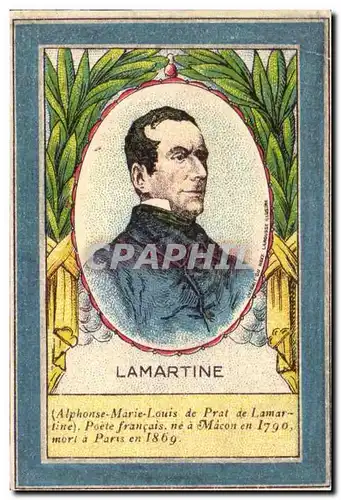 Image Lamartine Alphonse Marie Louis de Prat de Lamartine Poete francais ne a macon Grands Magasin E