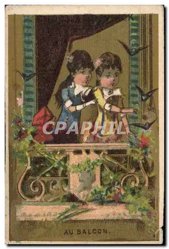 Chromo Au Balcon Enfants