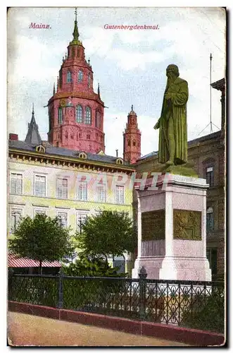 Cartes postales Mainz Gutenbergdenkmal