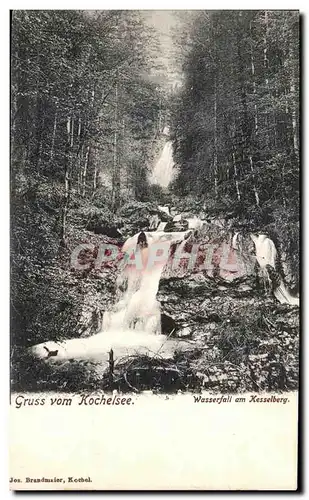 Cartes postales gruss vom Kochelsee Wasserfall am Kesselberg