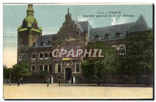 Cartes postales Essen Quartier general de la 77eme Division Militaria