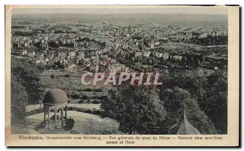 Ansichtskarte AK Wiesbaden Gesamtansicht vam Nerobert Vue generale du mont de Neron General view seen from mount