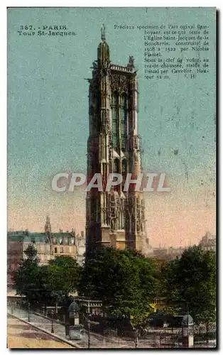 Cartes postales Paris Tour St Jacques