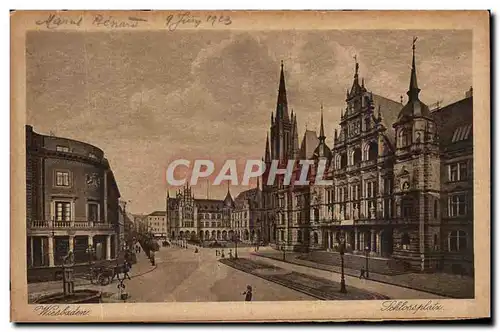 Cartes postales Wiesbaden Place du chateau