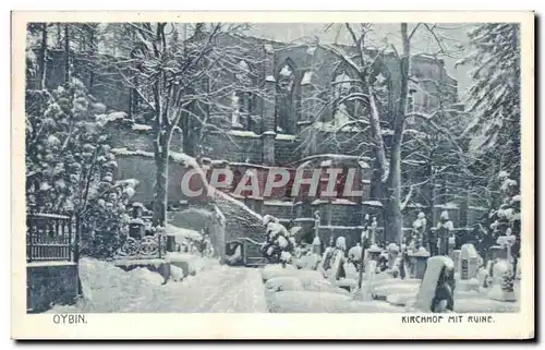 Cartes postales Oybin Kirchhof mit ruine