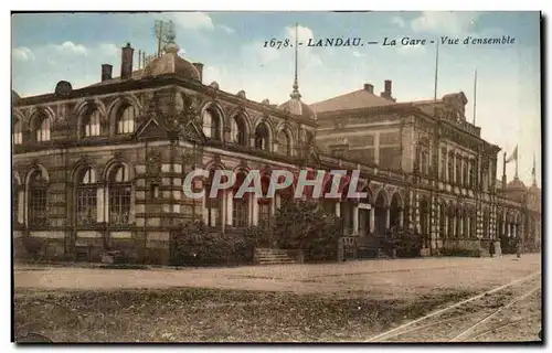 Cartes postales Landau La Gare Vue D&#39Ensemble