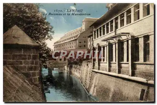 Cartes postales Landau Le ruisseau et la Manutention