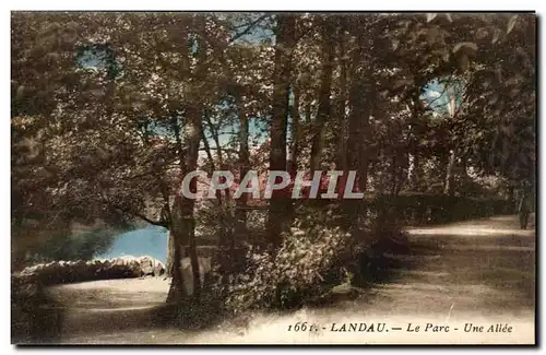 Cartes postales Landau Le parc Une Allee