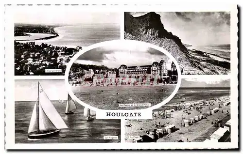 Cartes postales Le casino et le Grand Hotel Houlgate Les Regates La Plage Caby Marque depasee