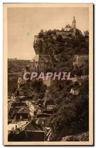 Ansichtskarte AK Le Lot illustre Rocamadour (Lot) Vue general Etle bruit des Ave resonne