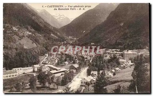 Cartes postales Cauterets Vue generale prise du Mamelon Vert