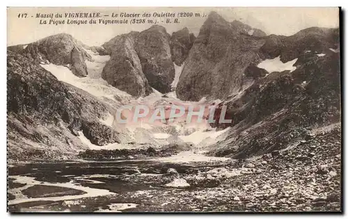 Ansichtskarte AK Massif du Vignemale Le Glacier des Oulettes La Pique Longue du Vignemale