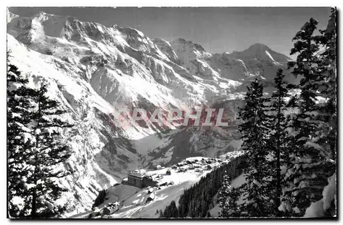 Ansichtskarte AK Murren Ebnefluh Mitteghorn Grosshorn Breithorn