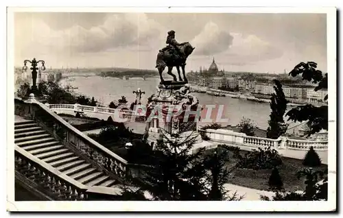 Ansichtskarte AK Budapest Kilatus a kiralyi var kertjebol Aussicht vom Burggarten Vue du parc