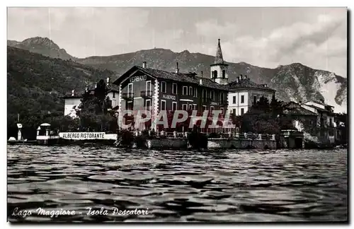 Cartes postales Lago Magiore isola PEscatori