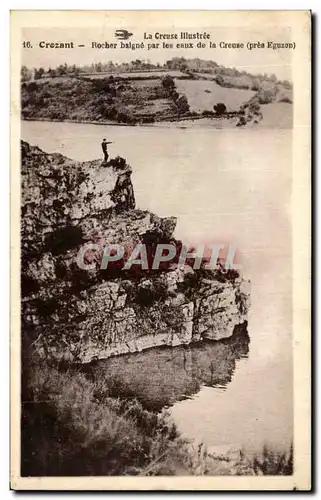 Cartes postales La Creuse Illustree Crozant Rocher balgne par les eaux de la Creuse