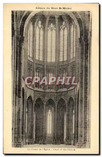 Cartes postales Abbaye Du Mont Saint Michel Le Choeur de I'Eglise Chour of the Church