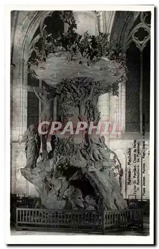 Cartes postales Malines Mechelen Eglise St Rombaut Chaire de Verlte