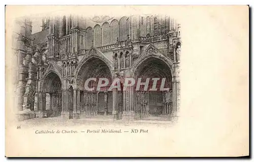 Ansichtskarte AK Cathedrale de Chartres Portail Meridional