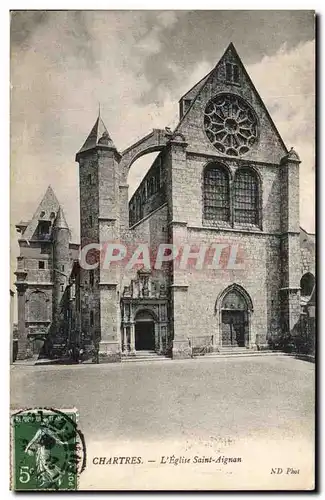 Cartes postales Chartres L&#39Eglise Saint Aignan