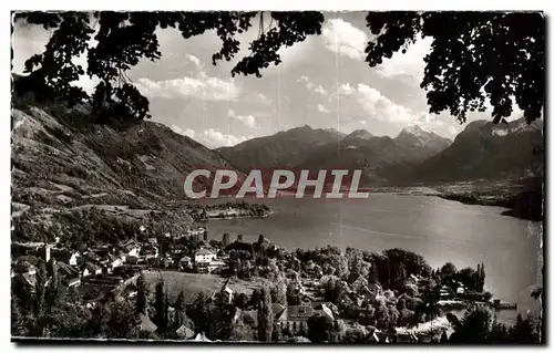 Cartes postales Lac d&#39Annecy Vue generale du petit lac et de Talloires