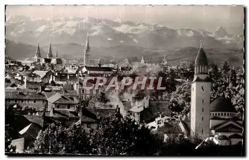 Cartes postales Vue generale et les pyrenees Pau