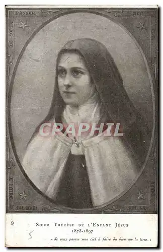 Cartes postales Soeur therese de l'enfant jesus 1873 1897