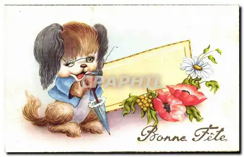 Cartes postales Fantaisie Bonne Annee Chien