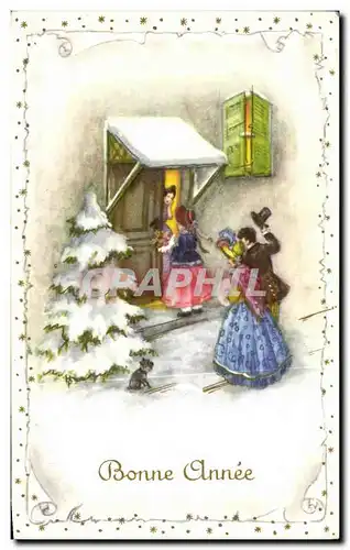 Cartes postales Fantaisie Bonne Annee Couple