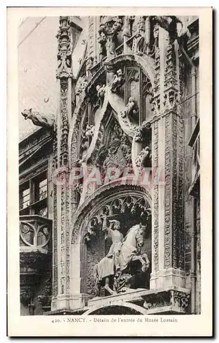 Cartes postales Nancy Details de I&#39entree du Musee Lorrain