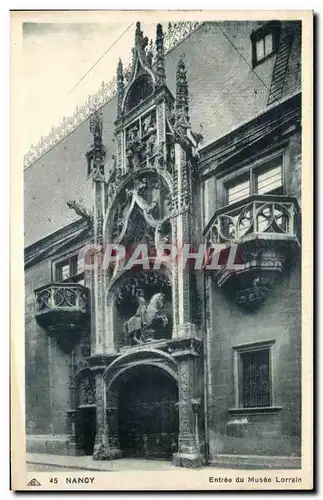 Cartes postales Nancy Entree du Musee Lorrain