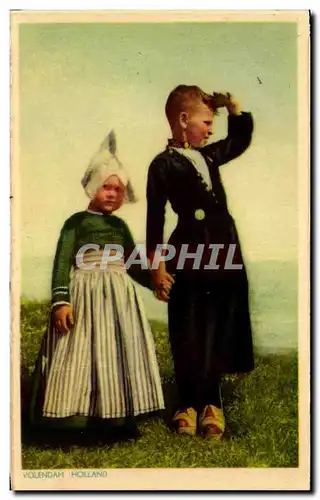 Cartes postales Volendam Holland Folklore costume Enfants