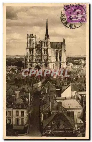 Cartes postales La Douce France Amiens Somme La Cathedrale Vue Du Beffroi