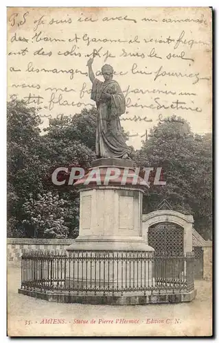 Ansichtskarte AK Amiens Statue De Pierre Lhermite