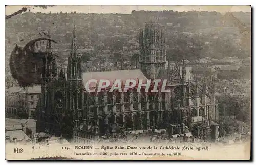 Ansichtskarte AK Rouen Eglise Saint Ouen Vue De La Cathedrale Style Ogival