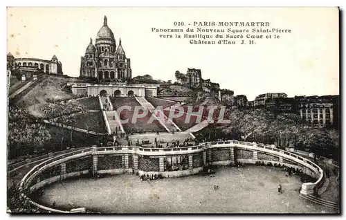 Ansichtskarte AK Paris Montmartre Panorma du Nouveau Square Saint Pierre vers la Basllique