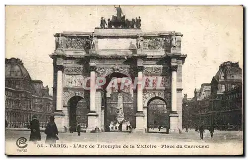 Cartes postales Paris L&#39arc de Triomphe de la Victoire Place du Carrousel