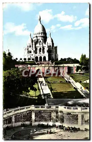 Cartes postales Paris Le Sacre Coeur et le Square Saint Pierre Montmartre