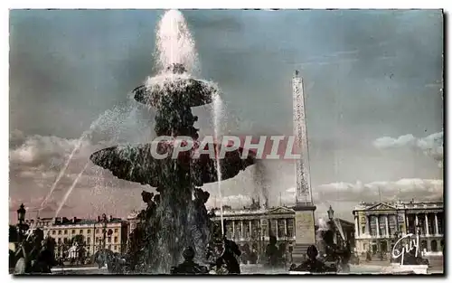 Ansichtskarte AK Paris Et Ses Merveilles La Place de la Concorde L&#39un des fontaines et l&#39obelisque