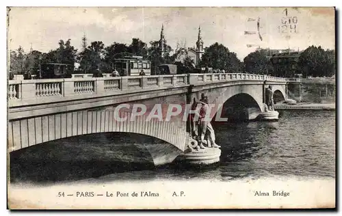 Cartes postales Paris Le Pont de l&#39Alma