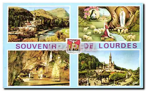 Moderne Karte Souvenir De Lourdes