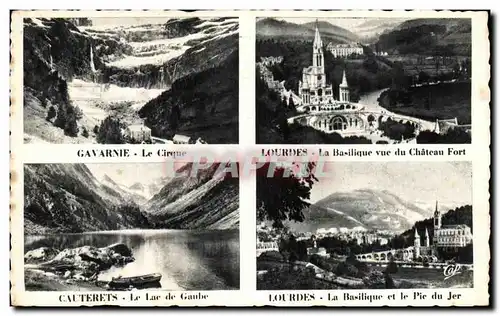 Cartes postales Lourdes Gavarine Le Cirque La Basilique Vue du Chateau