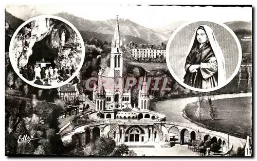 Cartes postales Lourdes La Basilique et le Pic du Jer Bernadette