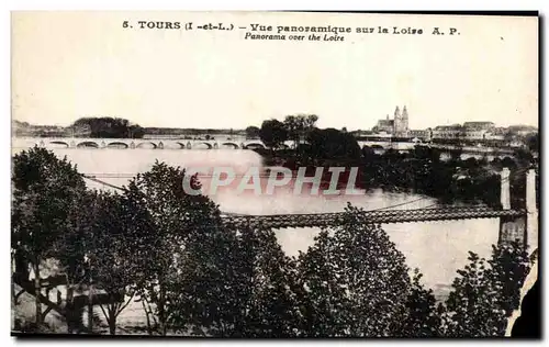 Ansichtskarte AK Tours Vue panoramique sur la Loire Panaroma over the Loire