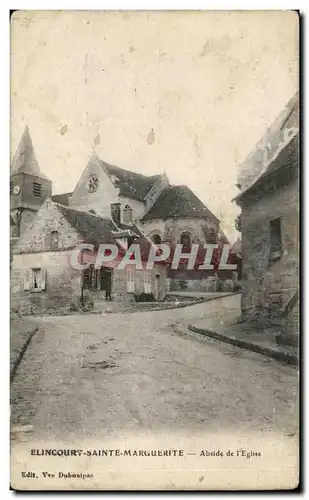 Cartes postales Elincourt Sainte Marguerite Abside de I&#39Eglise