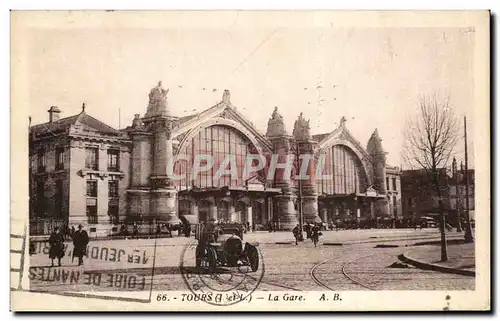 Cartes postales Tours La Gare Automobile