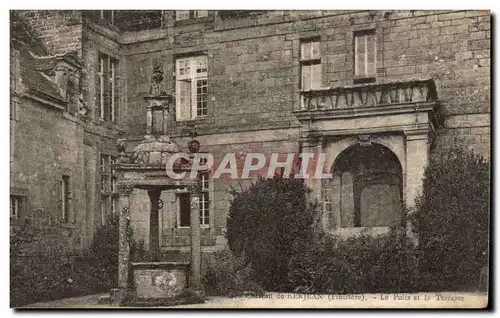 Cartes postales chateau de Kerjean Le puits de la terrasse