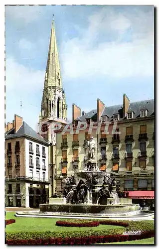 Cartes postales Nantes Place Royale Eglise St Nicolas